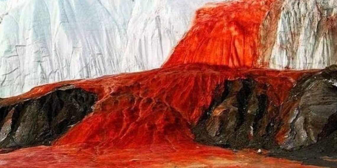 شلالات الدم في القطب الجنوبي تكشف أسرار بحر قديم مدفون تحت الجليد!