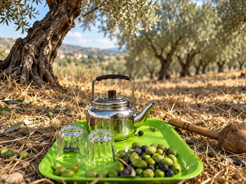 موسم الزيتون في جبشيت… شجرة ظلّلت شهيداً وأرض تأبى الاقتلاع 2 Olive Grove Tea Still Life